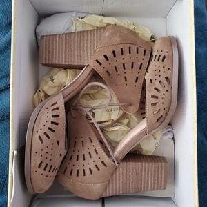 Taupe Mary-Jane Heels